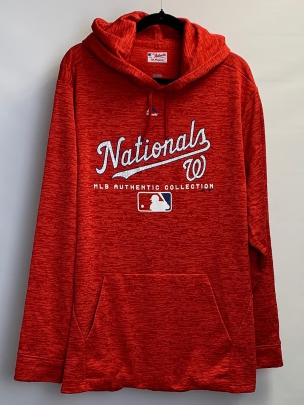 Washington Nationals MLB Authentic Collection Majestic Red Men’s Hoodie Size XL